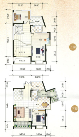北海国际新城8#C户型-3室2厅2卫1厨建筑面积158.97平米