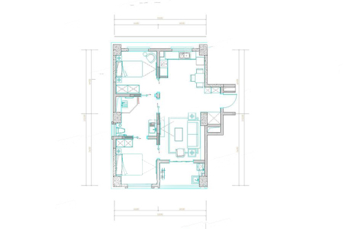 荣华·清荷园100平米-2室2厅1卫1厨建筑面积100.00平米