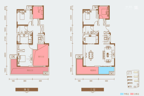 桃源漫步洋房A2户型-5室2厅3卫1厨建筑面积170.42平米