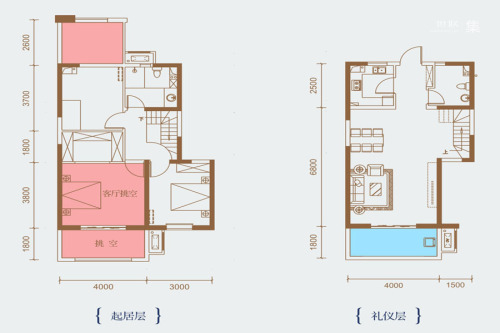 桃源漫步高层C户型-3室2厅2卫1厨建筑面积112.20平米