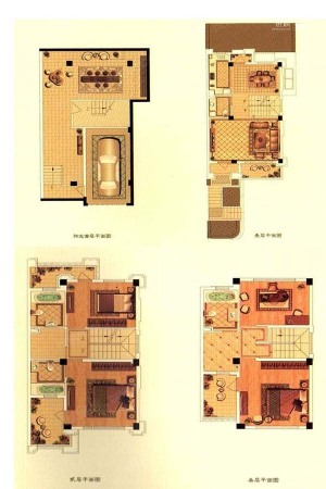 三盛颐景御园184方户型-4室2厅4卫1厨建筑面积184.00平米