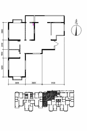 紫郡观澜129平米-3室2厅2卫1厨建筑面积129.00平米