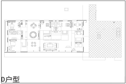 融创南京桃花源项目一期标准层D户型-3室2厅2卫1厨建筑面积400.00平米