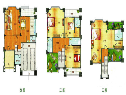 聚豪园D户型-5室3厅5卫1厨建筑面积361.65平米