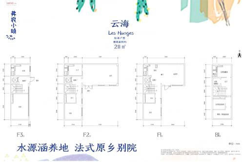 万科·弗农小镇云海-211平米-3室2厅3卫1厨建筑面积211.00平米