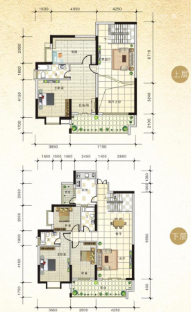 北海国际新城5#D户型-5室3厅3卫1厨建筑面积238.83平米