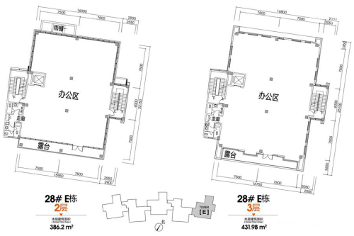 科瀛智创谷28#E栋二层、三层户型-1室0厅0卫0厨建筑面积2535.20平米