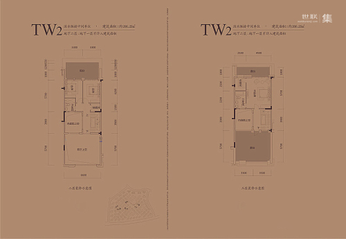 城建仁山智水花园TW2户型二、三层-3室4厅4卫2厨建筑面积206.23平米