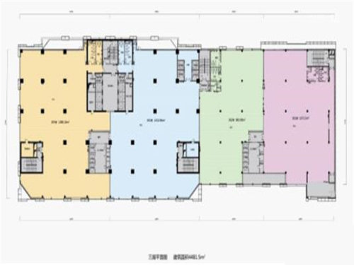 汇海国际三层平面图-三层平面图-1室0厅3卫0厨建筑面积883.00平米
