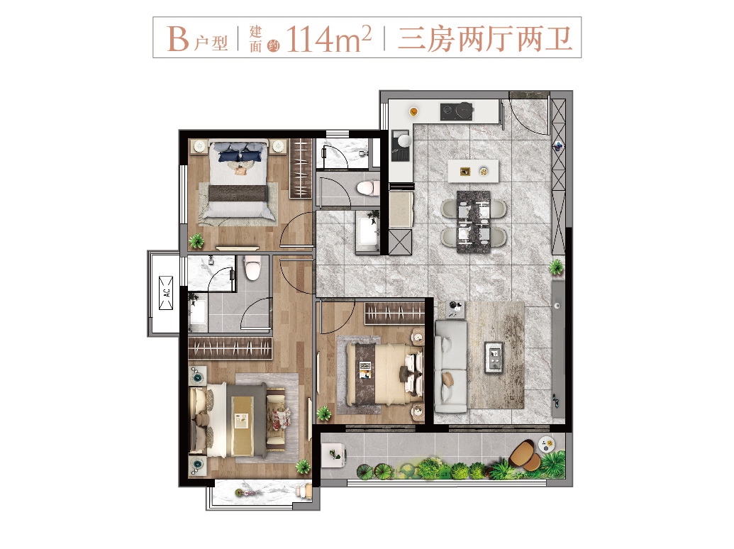 万科滨河道_效果图_主图_1
