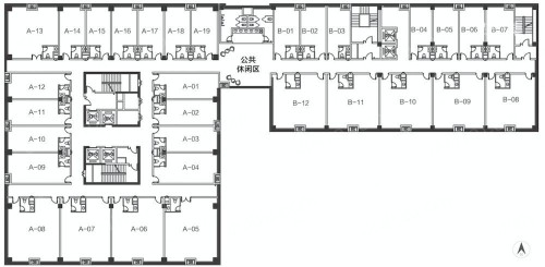 九方商业广场1室1厅1卫公寓平面图47-120㎡户型