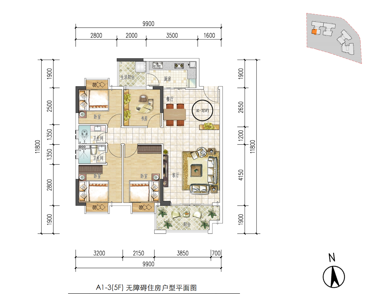 空港一号商住大厦_效果图_主图_1