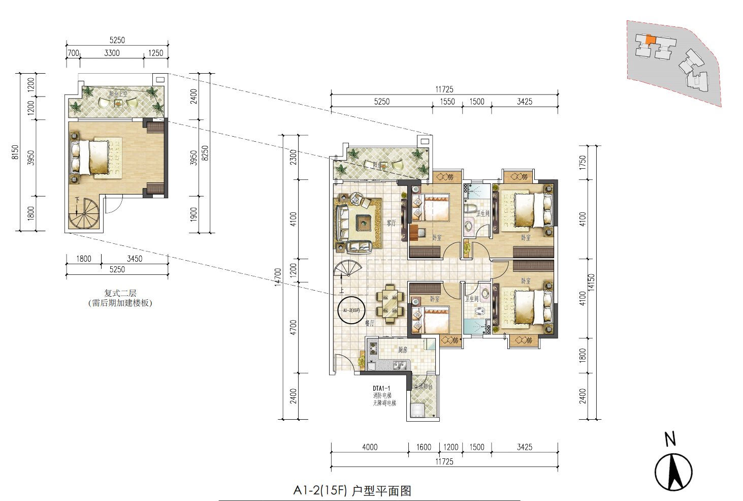 空港一号商住大厦_效果图_主图_1