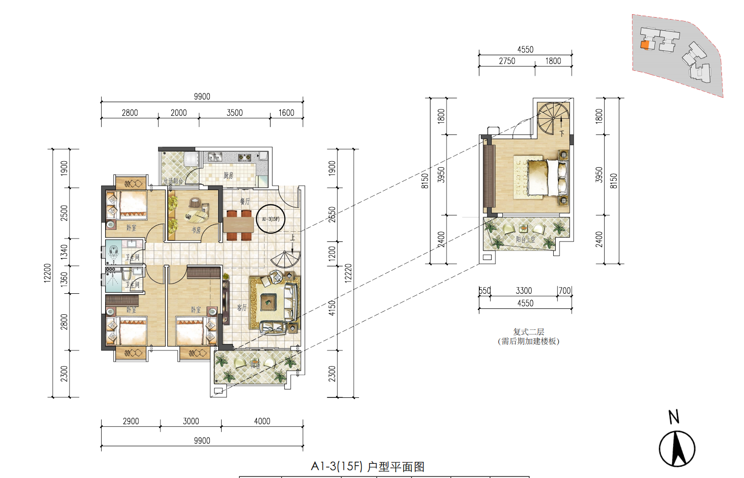 空港一号商住大厦_效果图_主图_1