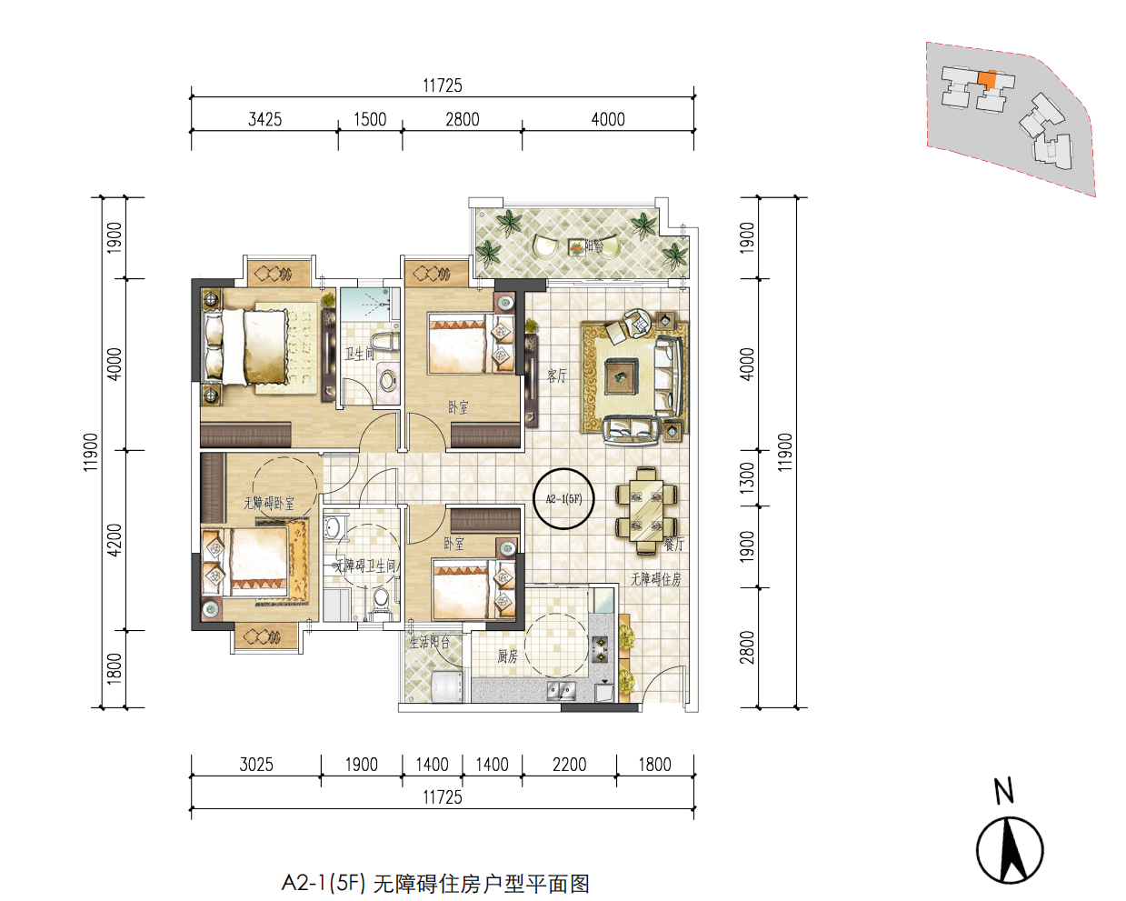 空港一号商住大厦_效果图_主图_1