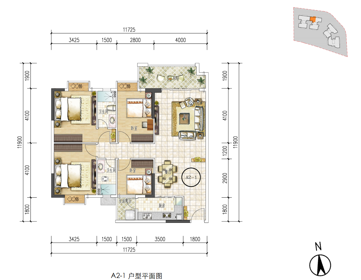 空港一号商住大厦_效果图_主图_1