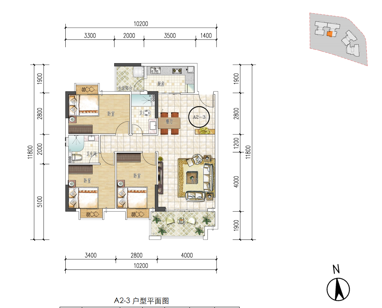 空港一号商住大厦_效果图_主图_1