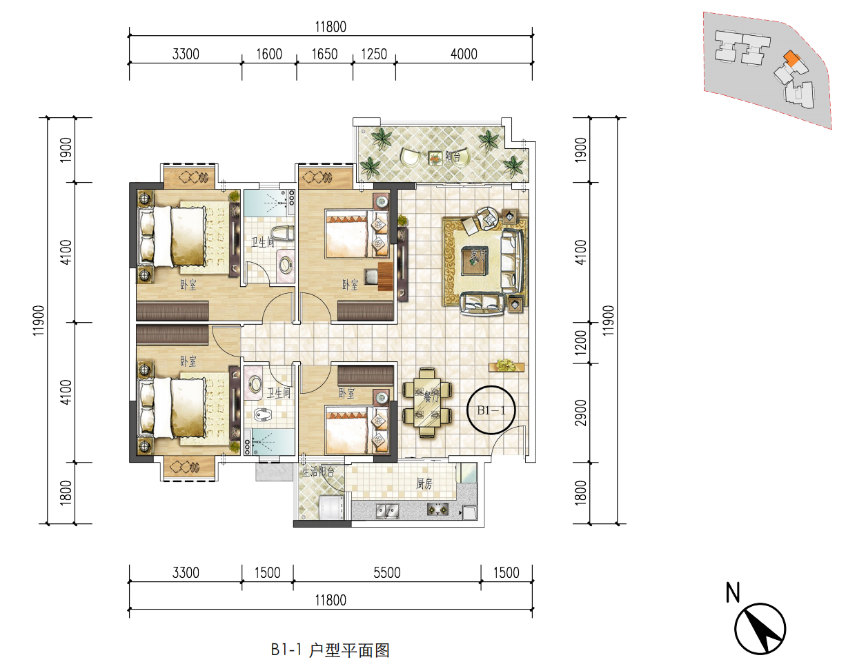 空港一号商住大厦_效果图_主图_1