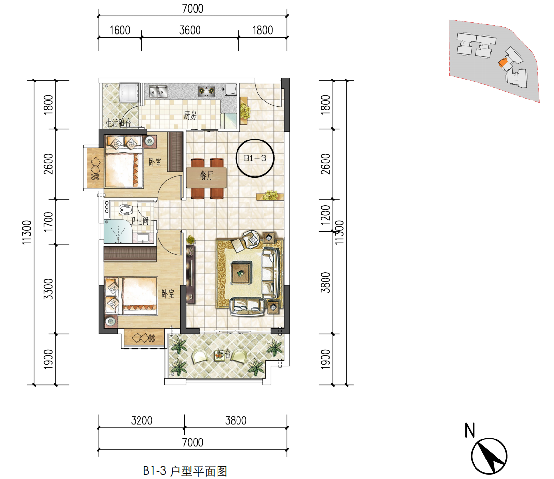 空港一号商住大厦_效果图_主图_1