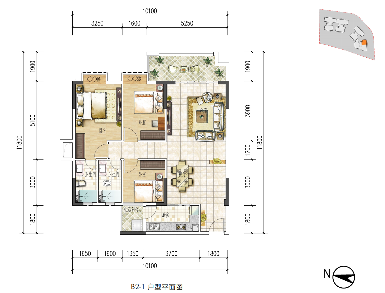 空港一号商住大厦_效果图_主图_1