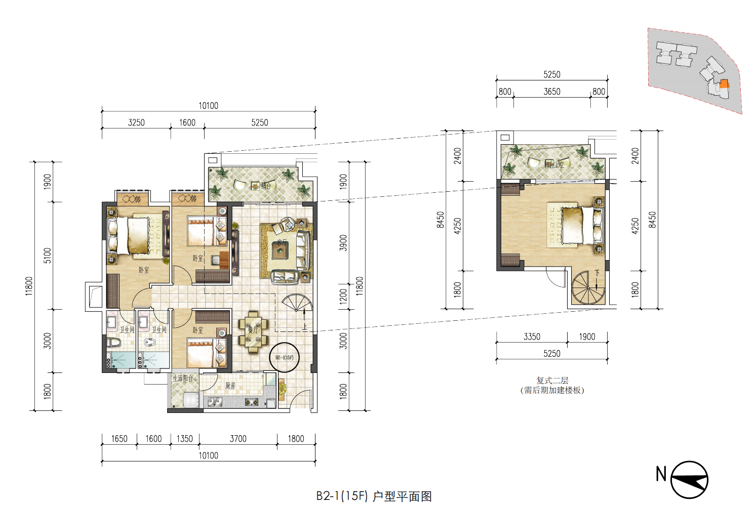 空港一号商住大厦_效果图_主图_1