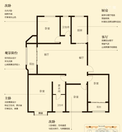 三庆城市主人4室2厅2卫-196m²